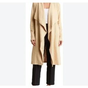 Steve‎ Madden XS Duster Cardigan Open Front Tan Beige Lightweight Knit Coat NWOT
